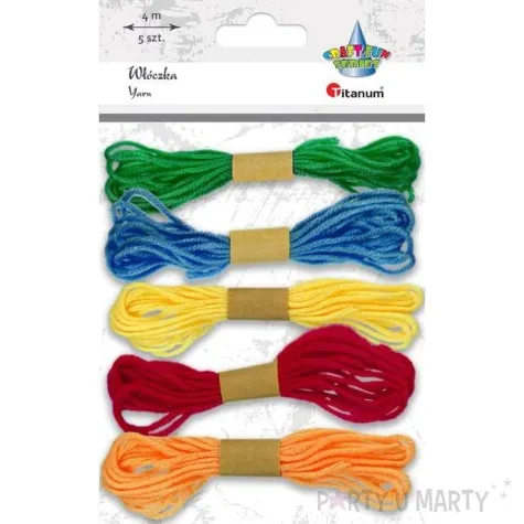 sznurek wloczka mix titanum 4 m 5 szt