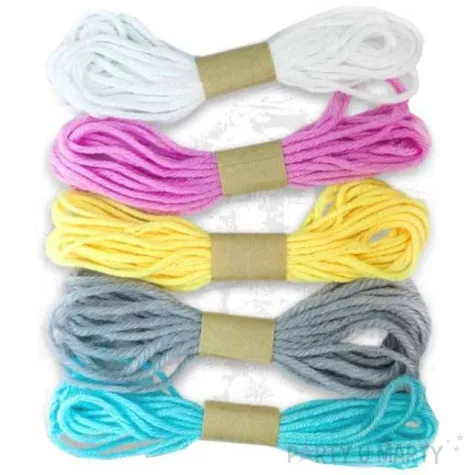 sznurek wloczka pastelowa mix abino 4 m 5 szt