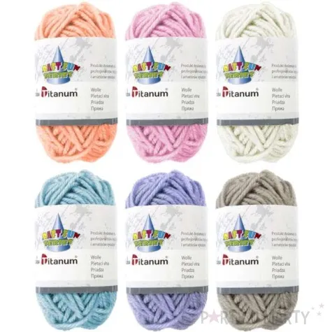 sznurek wloczki kolorowe abino 6 szt