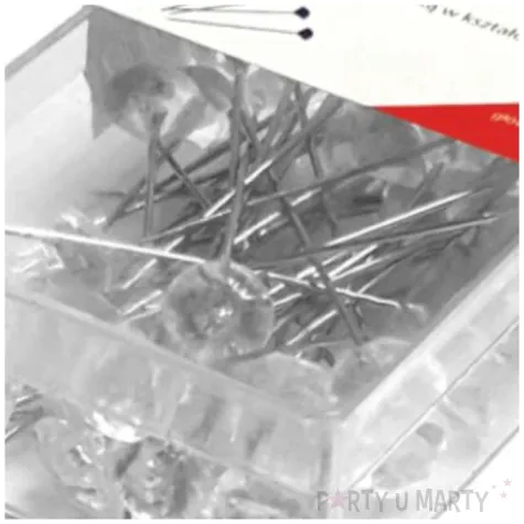 szpilki diamenciki bezbarwne 54 mm aliga 50 szt