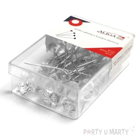 szpilki diamenciki bezbarwne 54 mm aliga 50 szt