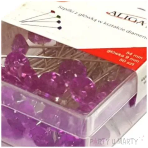 szpilki diamenciki fioletowe 54 mm aliga 50 szt