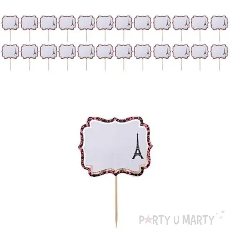 szpilki drewniane a day in paris mix amscan 8 8 cm 24 szt