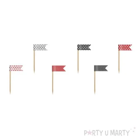 szpilki drewniane biedronka 7 cm 6 szt