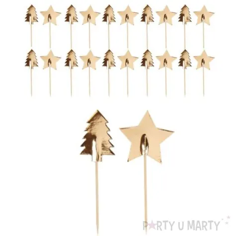 szpilki drewniane dazzling christmas neviti 20 szt