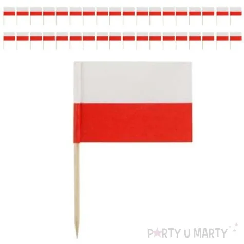 szpilki drewniane flaga polski arpex 36 szt