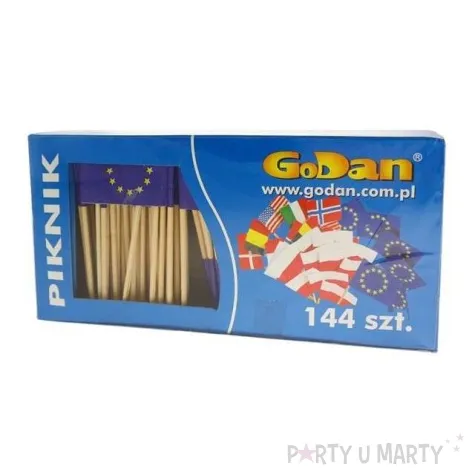 szpilki drewniane flaga ue 6 8 cm 144 szt