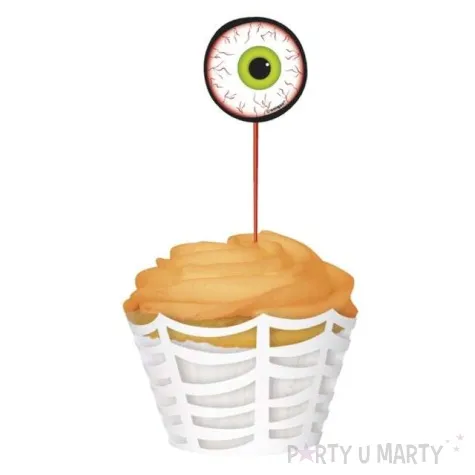 szpilki drewniane halloween oko 8 szt