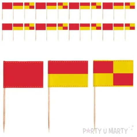 szpilki drewniane kartki kicker party amscan 24 szt