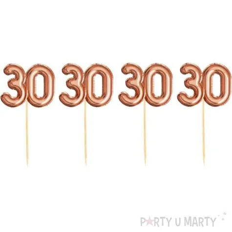 szpilki drewniane liczba 30 glitz glamour rozowe zloto godan 20 szt