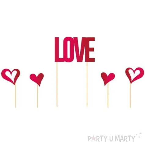 szpilki drewniane love folat 5 szt