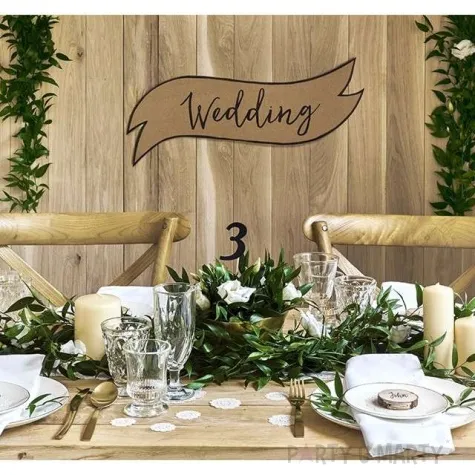 szpilki drewniane numery czarne partydeco 26 cm 11 szt