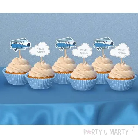 szpilki drewniane samolocik 6 szt