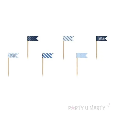 szpilki drewniane samolocik 7 cm 6 szt