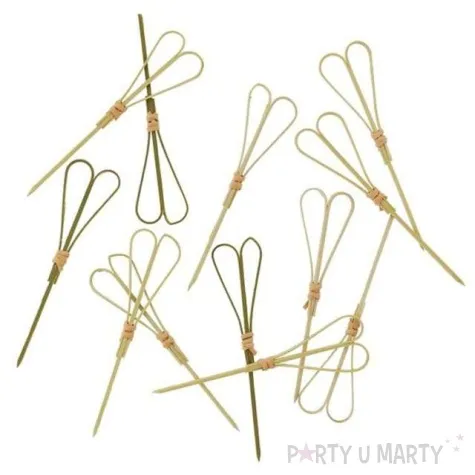 szpilki drewniane serduszka 12 cm 12 szt