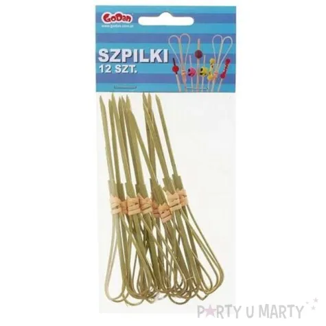 szpilki drewniane serduszka 12 cm 12 szt