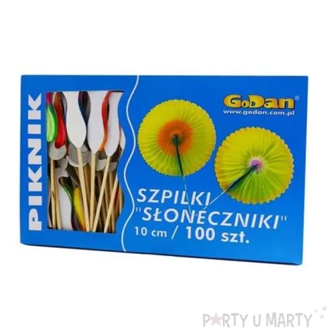 szpilki drewniane slonecznik 10 cm 100 szt