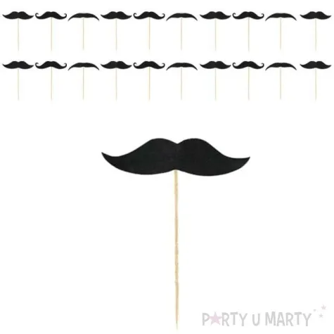 szpilki drewniane wasy amscan 20 szt