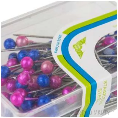 szpilki perelki 35 mm fioletowe niebieskie czakos 80 szt