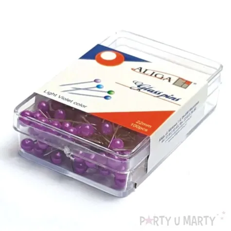 szpilki perelki fioletowe 22 mm aliga 100 szt