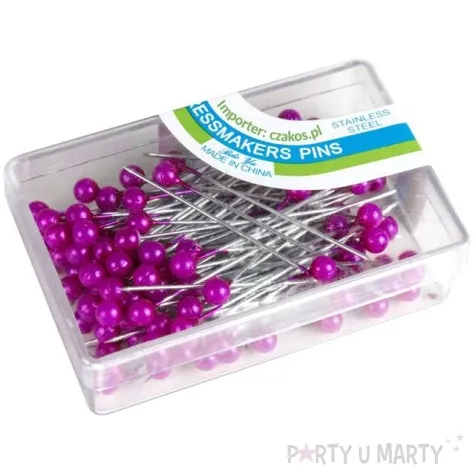 szpilki perelki fuksja 35 mm czakos 80 szt