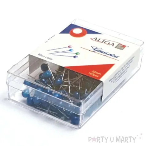 szpilki perelki granatowe 22 mm aliga 100 szt