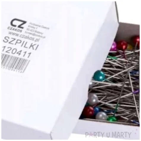 szpilki perelki kolorowe mix czakos 100 szt
