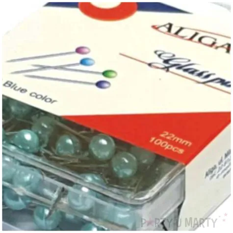 szpilki perelki niebieskie 22 mm aliga 100 szt