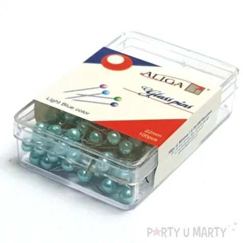 szpilki perelki niebieskie 22 mm aliga 100 szt