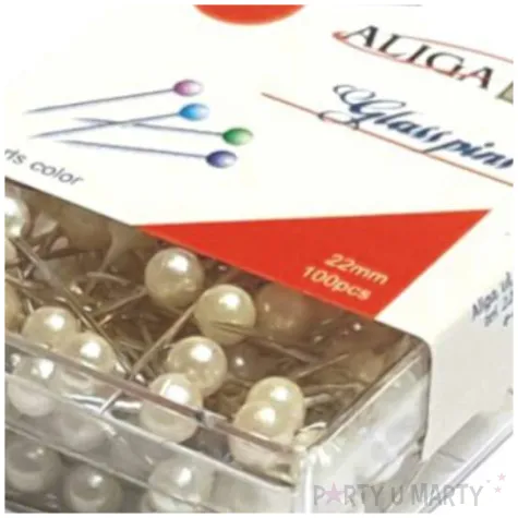 szpilki perelki perlowe 22 mm aliga 100 szt