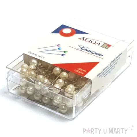 szpilki perelki perlowe 22 mm aliga 100 szt