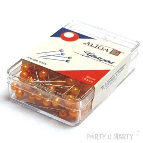 szpilki perelki pomaranczowe 22 mm aliga 100 szt