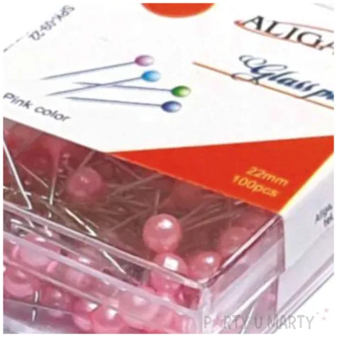 szpilki perelki rozowe 22 mm aliga 100 szt