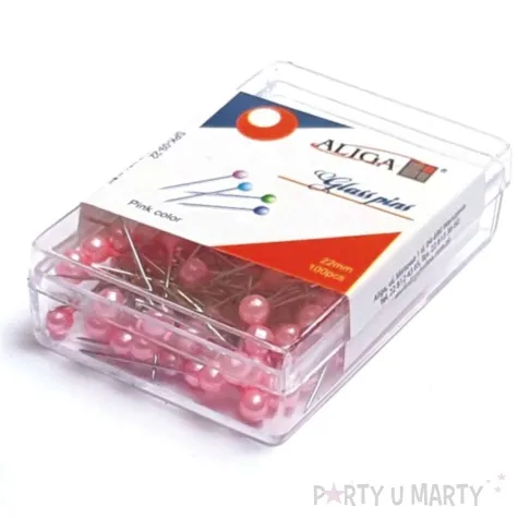 szpilki perelki rozowe 22 mm aliga 100 szt