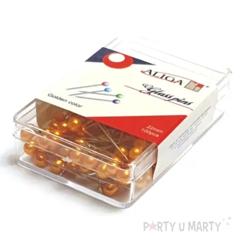 szpilki perelki zlote 22 mm aliga 100 szt