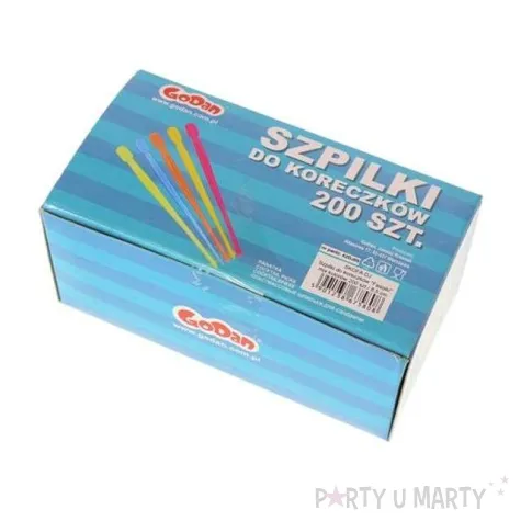 szpilki plastikowe fasolki 8 5 cm 200 szt