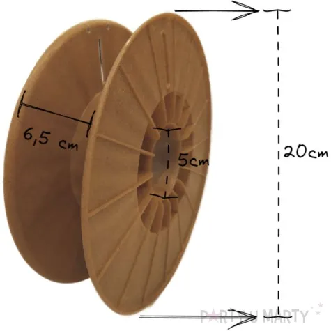szpula pusta abs classic brazowa 20 cm