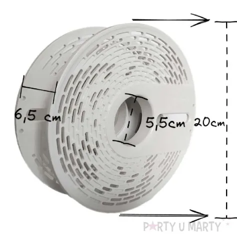 szpula pusta abs refill biala 20 cm