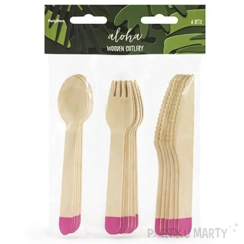 sztucce drewniane aloha 16 cm 18 szt
