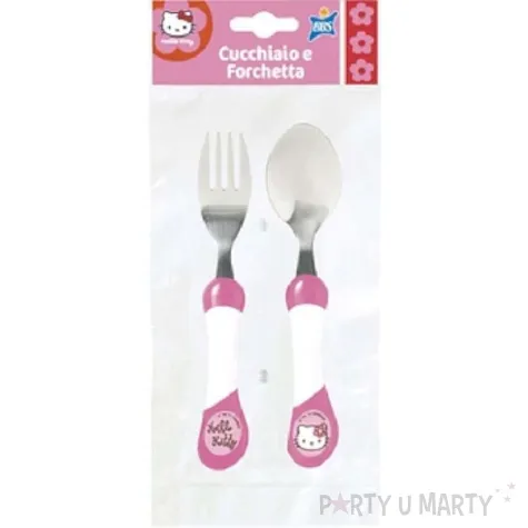 sztucce metalowe hello kitty lyzka widelec