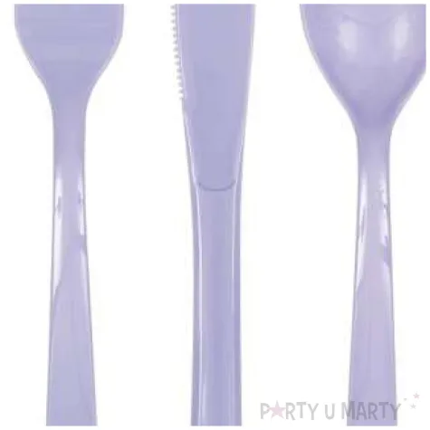 sztucce plastikowe classic lawendowe unique 18 szt