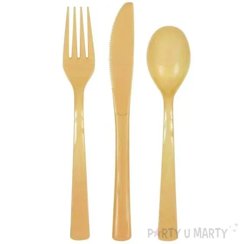 sztucce plastikowe classic zloty 18 szt