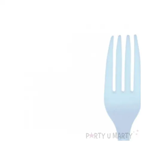 sztucce plastikowe clear sky blekitny amscan 19 5 cm 24 szt