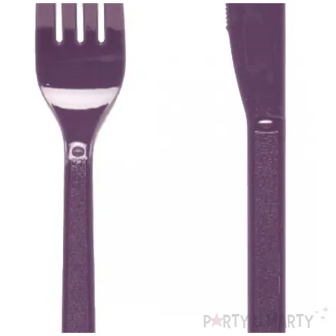 sztucce plastikowe grape fioletowy amscan 19 5 cm 24 szt