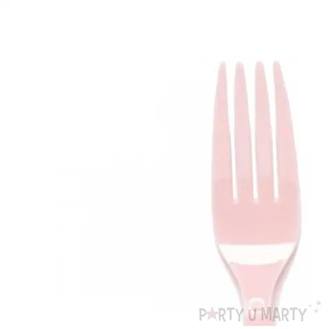 sztucce plastikowe marshmallow rozowy jasny amscan 19 5 cm 24 szt