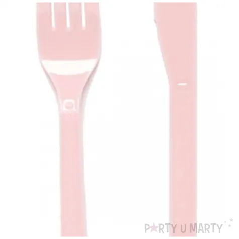 sztucce plastikowe marshmallow rozowy jasny amscan 19 5 cm 24 szt