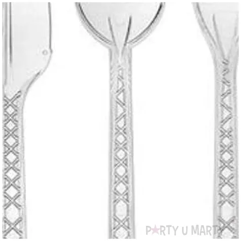 sztucce plastikowe medium transparentne 3 x 8 szt