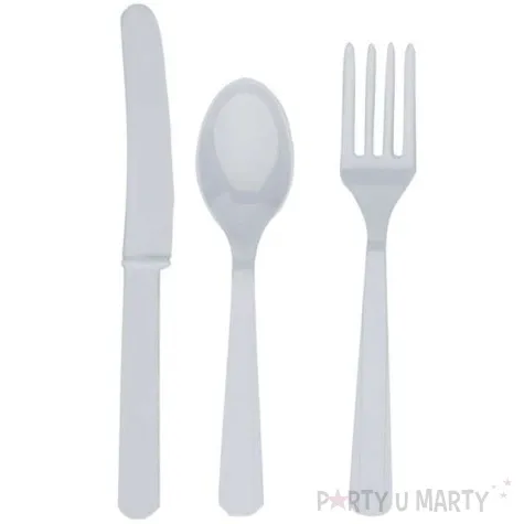 sztucce plastikowe zestaw amscan transparentne 24 szt