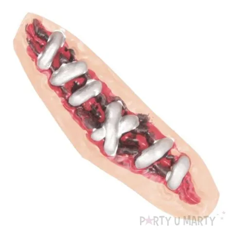 sztuczna rana 3d podluzna zszyta