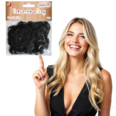 sztuczne wlosy classic czarne aliga 14 g